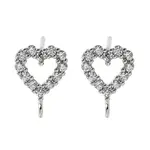 Brass Micro Cubic Zirconia Stud Earring Findings