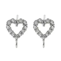 Brass Micro Cubic Zirconia Stud Earring Findings