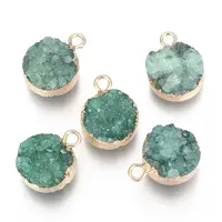 Natural Druzy Agate Pendants