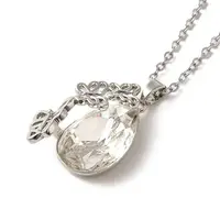 Brass Glass Pendant Necklaes