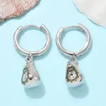 Brass Cubic Zirconia Hoop Earrings