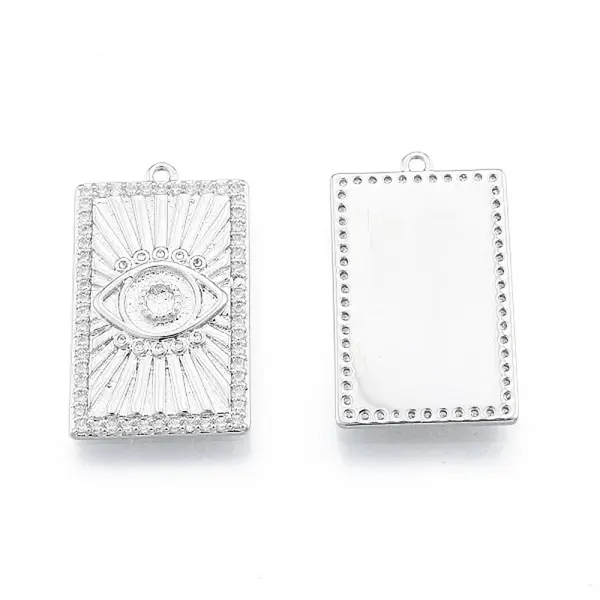 Brass Micro Pave Cubic Zirconia Pendant Rhinestone Settings