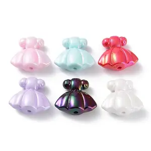 UV Plating Rainbow Iridescent Acrylic Beads