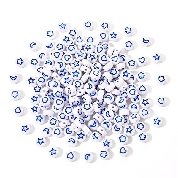 White Opaque Acrylic Beads