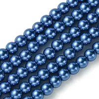 Eco-Friendly Dyed Glass Pearl Beads Strands