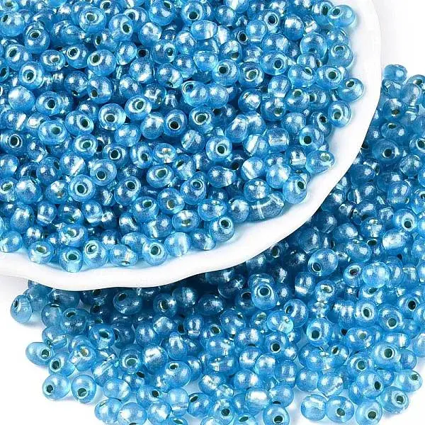 6/0 Baking Paint Transparent Fringe Glass Seed Beads