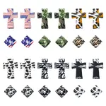 24Pcs 12 Styles Silicone Focal Beads