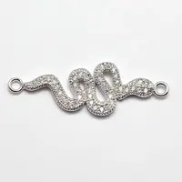 CZ Brass Micro Pave Cubic Zirconia Links