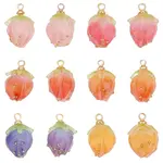 12Pcs 6 Colors Opaque Acrylic Charms