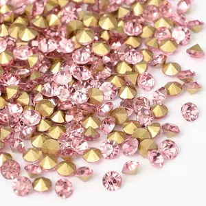 Back Plated Grade A Diamond Glass Pointed Rhinestone