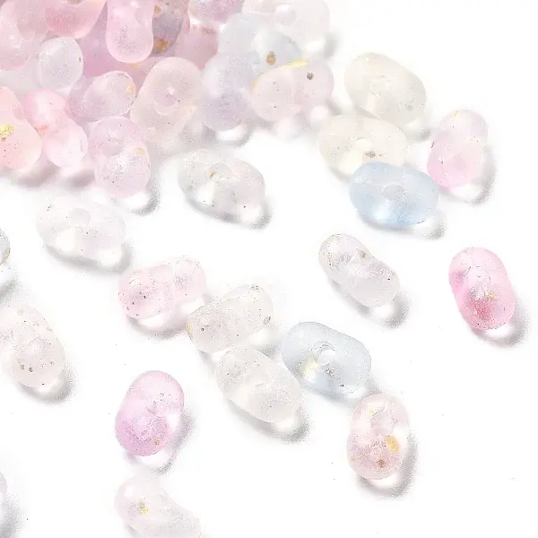 Gradient Color Transparent Frosted Acrylic Beads