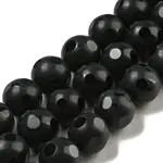 Natural Black Onyx Round Bead Strands