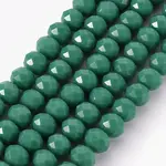 Opaque Solid Color Glass Beads Strands