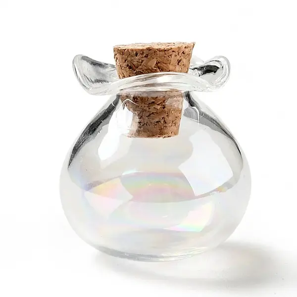 Lucky Bag Shape Glass Cork Bottles Ornament