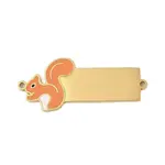 304 Stainless Steel Dark Orange Enamel Connector Charms
