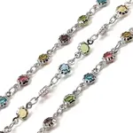 Rack Plating Brass Flower Link Chains