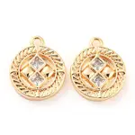 Brass Micro Pave Cubic Zirconia Charms