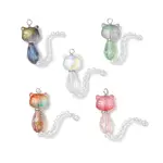 5Pcs Glass Pendants