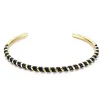 Twisted Brass Enamel Cuff Bangle