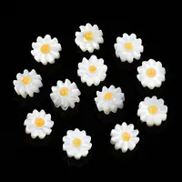 Natural White Shell Enamel Beads