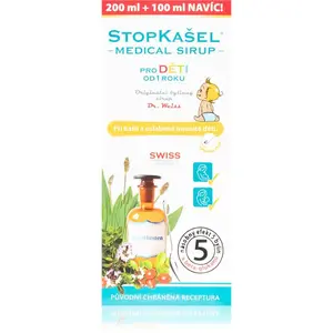 Dr.Weiss StopKašel Medical sirup od 1 roku sirup pri nádche a prechladnutí 300 ml