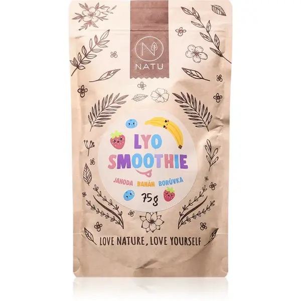 NATU Lyo mix smoothie mrazom sušené ovocie príchuť Strawberry, Banana & Blueberry 75 g