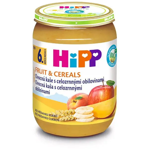 Hipp BIO ovocná kaša s celozrnnými obilninami obilná kaša 190 g