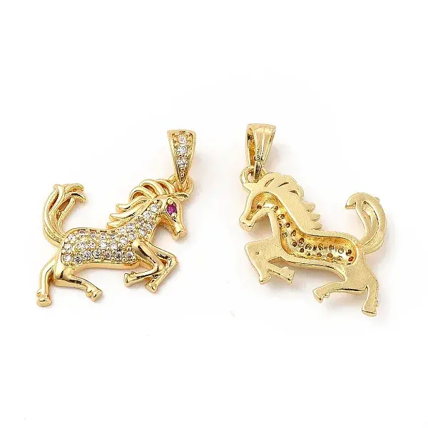 Brass Micro Pave Cubic Zirconia Pendants