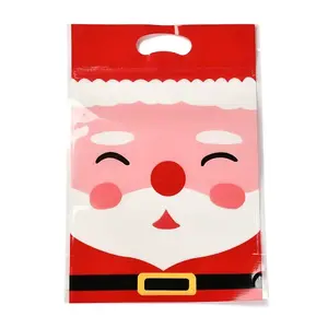 Christmas Theme Rectangle Plastic Zip Lock Candy Storage Bags