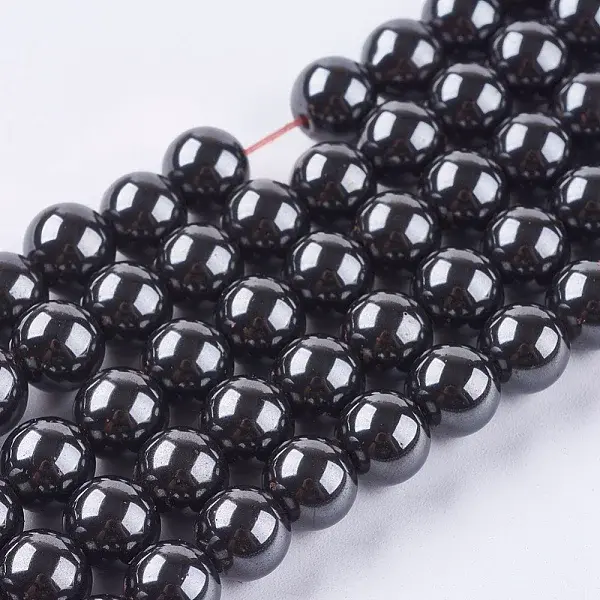 Magnetic Synthetic Hematite Beads Strands