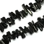 Natural Black Stone Bead Strands