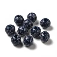 Independence Day Theme Printed Natural Wooden Beads