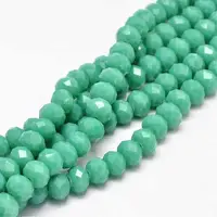 Faceted Rondelle Glass Beads Strands