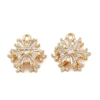 Brass Micro Pave Cubic Zirconia Pendants