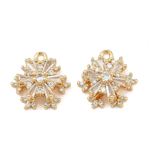 Brass Micro Pave Cubic Zirconia Pendants