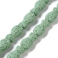 Fish Dyed Natural Lava Rock Beads Strands