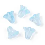 Spray Painted Transparent Glass Beads