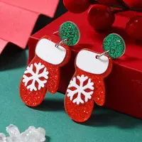 Festive Christmas Acrylic Stud Earrings for Holiday Season Celebration