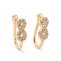 Clear Cubic Zirconia Infinity Cuff Earrings