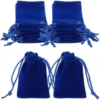 25Pcs Rectangle Velvet Drawstring Pouches