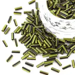 Opaque Colours Two Tone Seed Glass Bugle Beads