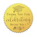 Self Adhesive Gold Foil Embossed Stickers