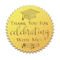 Self Adhesive Gold Foil Embossed Stickers