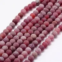 Frosted Natural Weathered Agate Beads Strands