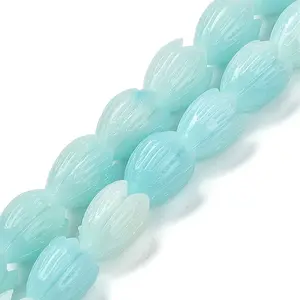 Synthetic Shell Dyed Carved Beads Strands