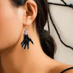 Halloween Cartoon Acrylic Hand Dangle Earrings for Women