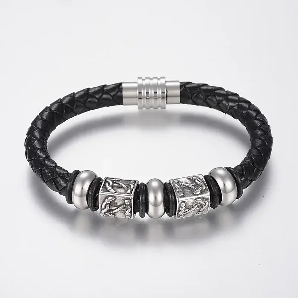 Braided Leather Cord Bracelets