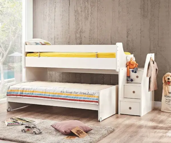 Multifunkční postel i s výsuvnou postelí andy - béžová