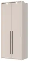 Dvoudveřová šatní skříň s led osvětlením baptiste - béžová