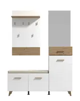 Předsíňová stěna jett - bílá/dub artisan